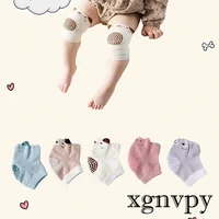 xgnvpyKorean version of spring and summer children knee pads elbow pads baby terry sock dispensing antislip antifalling crawling 1