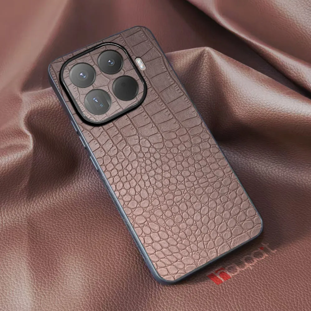 Elegant Leather Phone Case with Silicone Protection - Premium Back Cover
