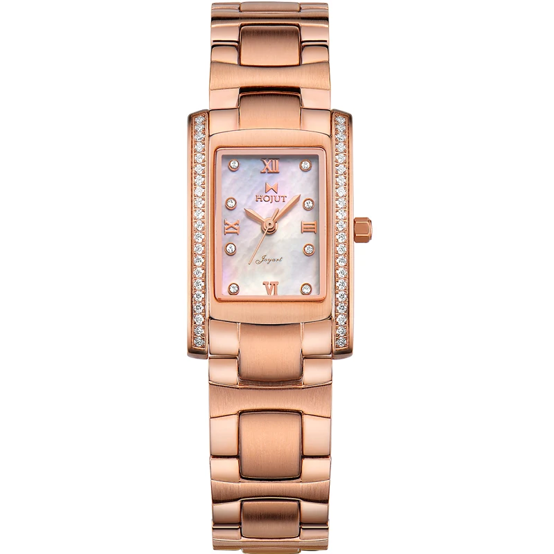 Classic square waterproof stainless steel material women's quartz watch 4
