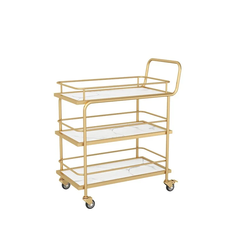 

Мобильная тележка для ресторана в скандинавском стиле, тележка для горячих кастрюль, для коммерческого отеля, для хранения чая, для столовой, для ванной и балкона