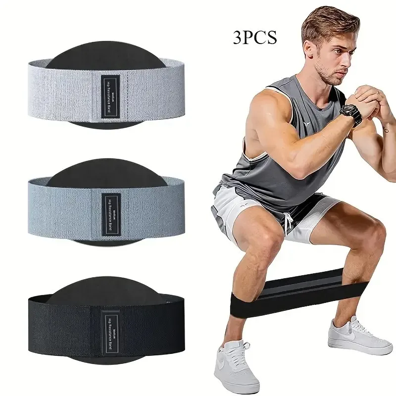 Bandes de résistance en tissu pour butin de hanche, bandes élastiques d'entraînement pour fessiers et cuisses, cercle de Squat, bandes de Fitness extensibles, boucles, équipement de gymnastique et de Yoga 1