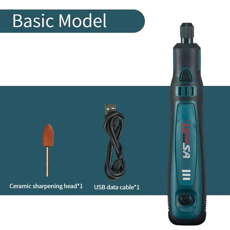 Small Electric Grinder Multifunctional Hand Held Polishing Charging Grinding Pen Miniature Household Carving Tool Combination 3