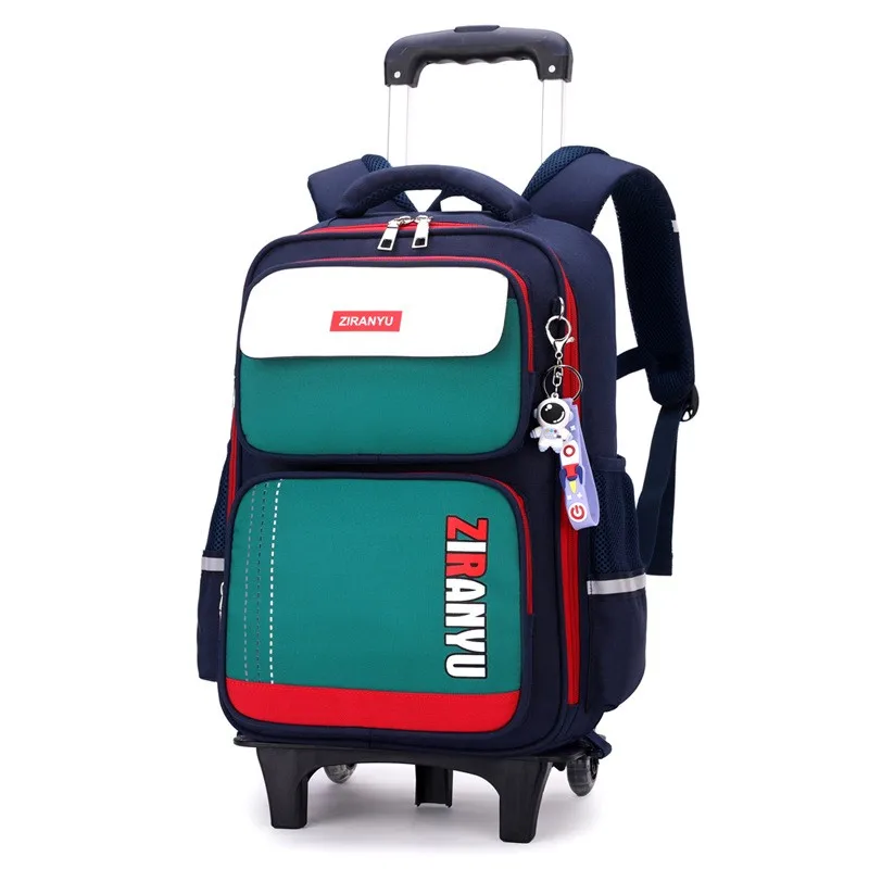 Waterproof Nylon Children School Bag 2 Wheels kids Backpack Child Shoulder Girl Book Pack Boy Students Trolley Schoolbag Handbag