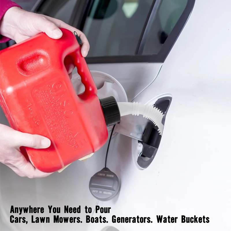 Free Shipping 1 Set Car Gas Can Spout Nozzle Vent Kit High Quality Plastic Replacement Gas Cans Old Style Cap Gas Tank Nozzle