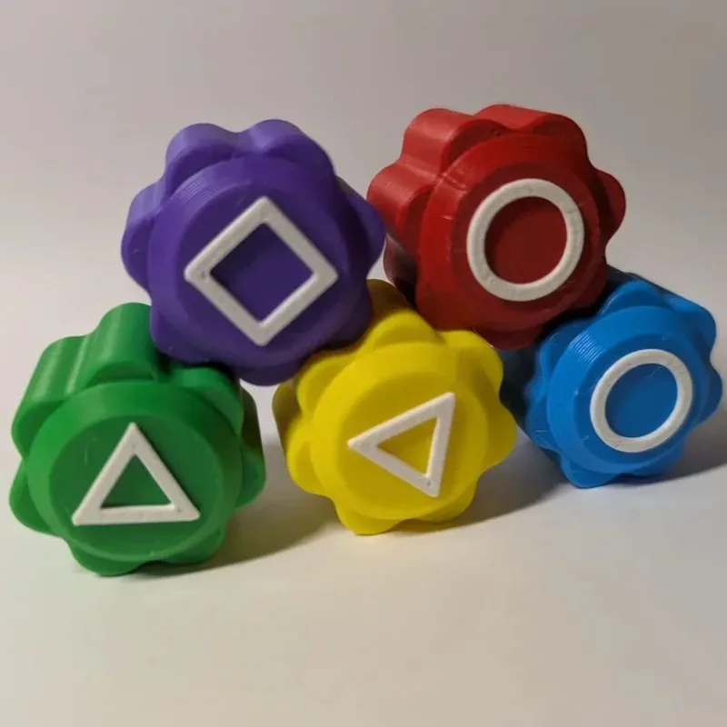 Game Dice New Calamari Game Dice Party Game Props Square Circle Triangle Printing Bar Party Props Korean Film Squid Play Games dice set acrylic dice