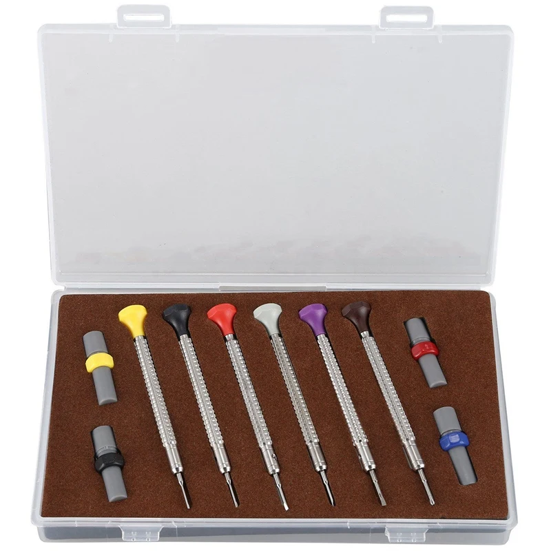 

6Pcs Steel Watch Screwdrivers & 4Pcs Cutter Heads Set Precision Watchmaker Screwdrivers For Repair Watch Tools Kit