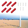A28F-6Pcs Beach Volleyball Lines Equipment Portable Red Lines Marking Court Marker For Sand Training Beach Outdoor Sports 2