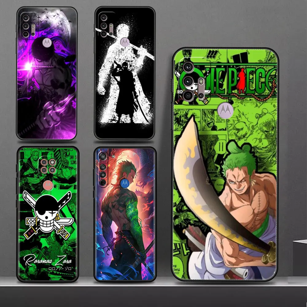 

Case For Motorola G60 G30 G22 G51 G71 One Fusion Plus Edge 20 Lite 30 G9 Play G50 G72 Phone Cover Anime Ones Pieces Roronoa-Zoro