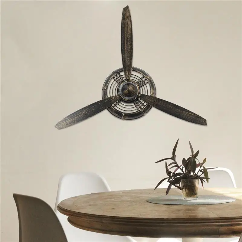 Retro Industrial Style Aircraft Propeller Wrought Iron Art Wall Hanging Ornaments Bar Internet Cafe Decoration 3