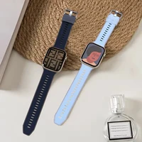 Bracelet en silicone pour Apple Watch 11 46mm, bracelet de sport pour iWatch Series 10 8 7 6 5 9 SE 45mm 44mm Ultra3/2 49mm, remplacement du Correa 4