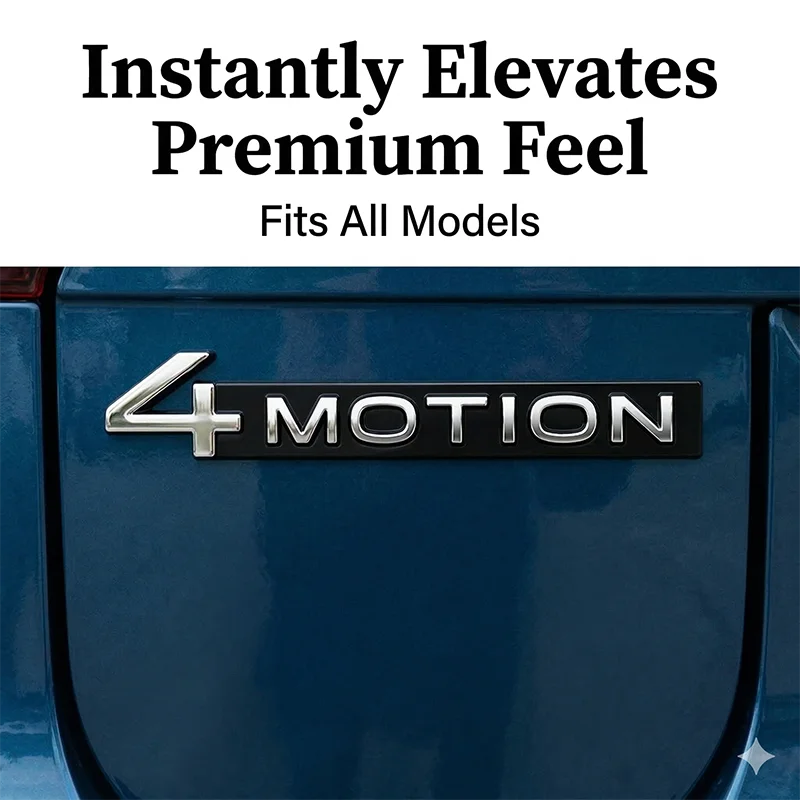 3D 금속 4MOTION 자동차 뒷 트렁크 엠블럼 배지 스티커 VW 폭스바겐 골프 파사트 티구안 투아렉 자동차 스타일링 액세서리