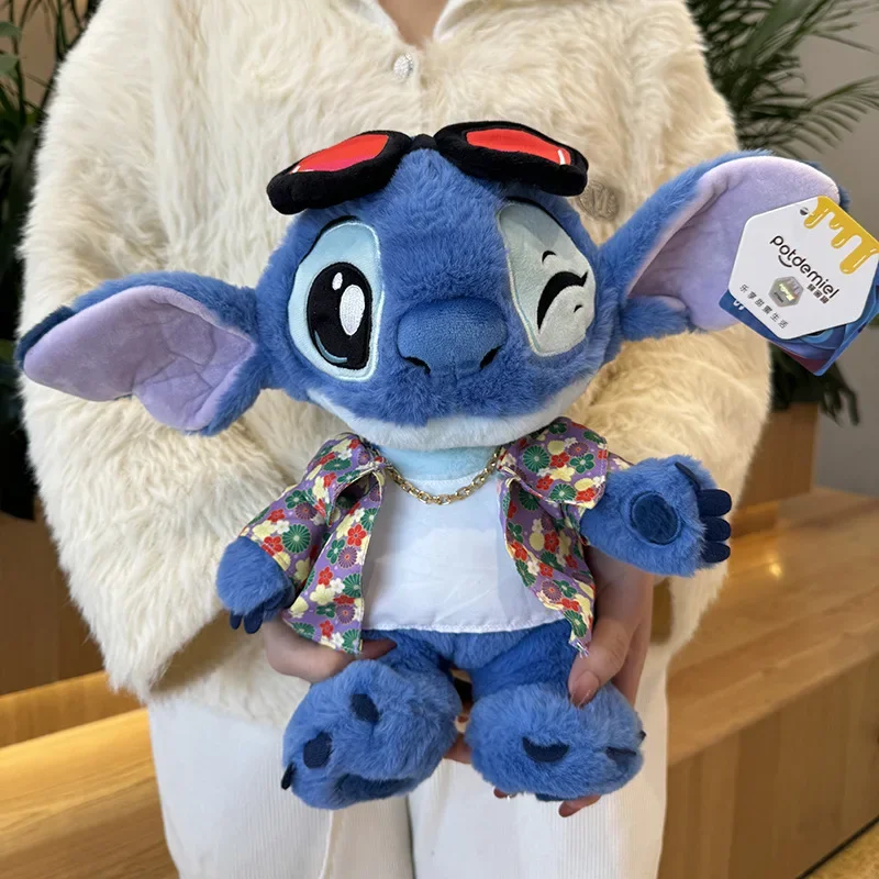 

MINISO Disney Genuine Authorized Stitch Cool, Fashionable Trendy Versatile Plush Doll Stitch Functional Doll Cute Plush Doll Bag