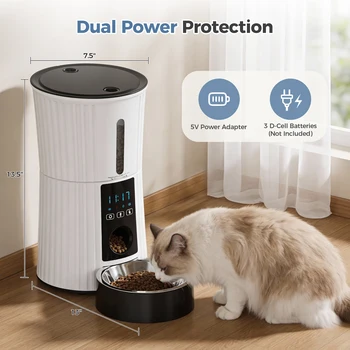 Alternative view of JHK 4L WiFi Automatic Cat Feeder