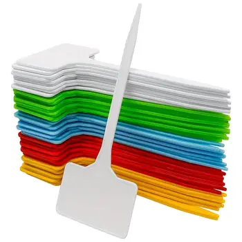 Confezione da 20 marcatori per piante a forma di T da 6 pollici – picchetti in plastica impermeabili, etichette per fiori, targhette per giardino