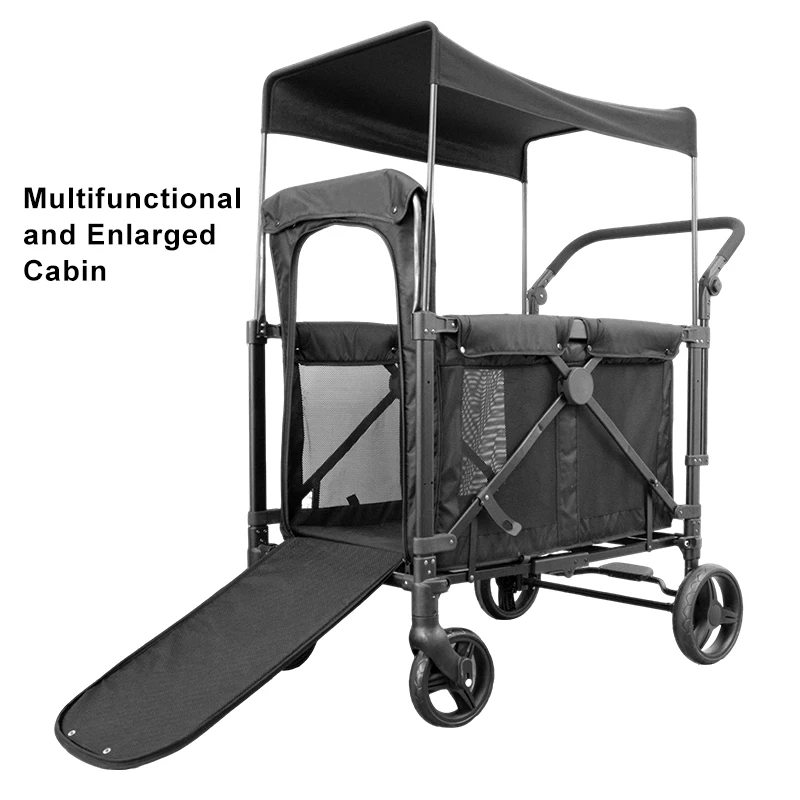 Multifunctional with Detachable Canopy 4 Wheeled Dog and Cat Large Pet Stroller 5