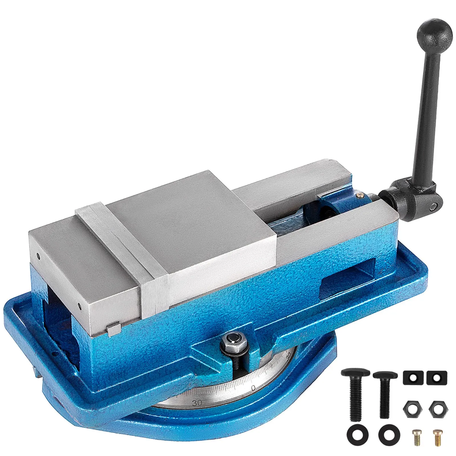 

4" Milling Machine Lockdown Vise Swiveling Base Precise Bench Vice Scale Clamping Vise