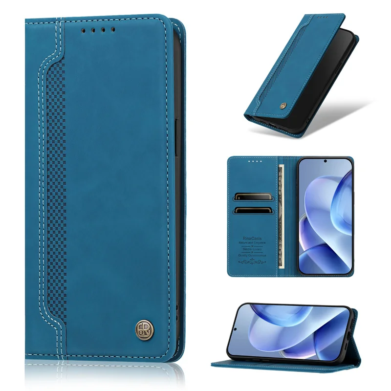 Luxury Business Magnetic Stand Wallet Phone Case Cover
