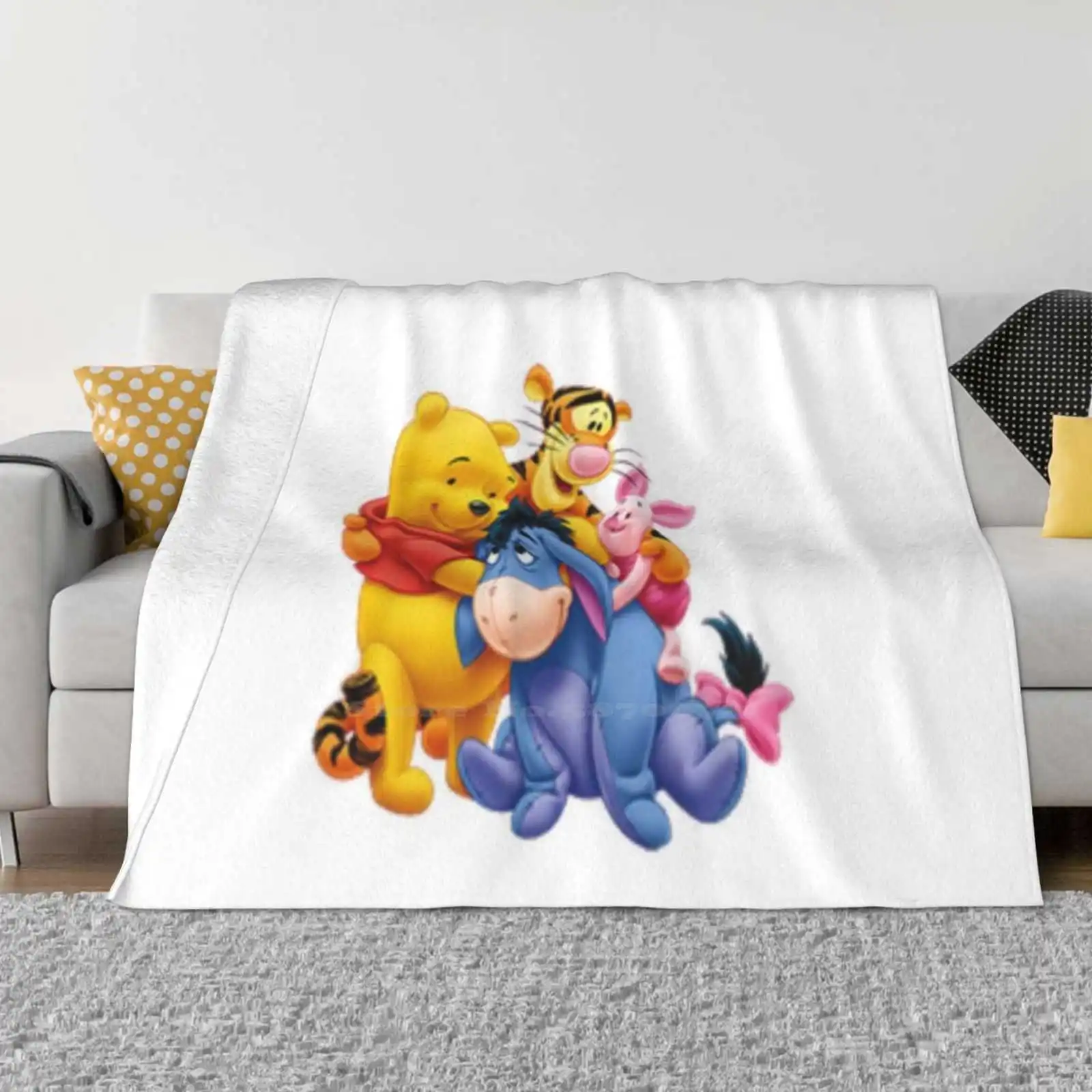 

Новая распродажа, Фланелевое мягкое одеяло Winnie с принтом на заказ