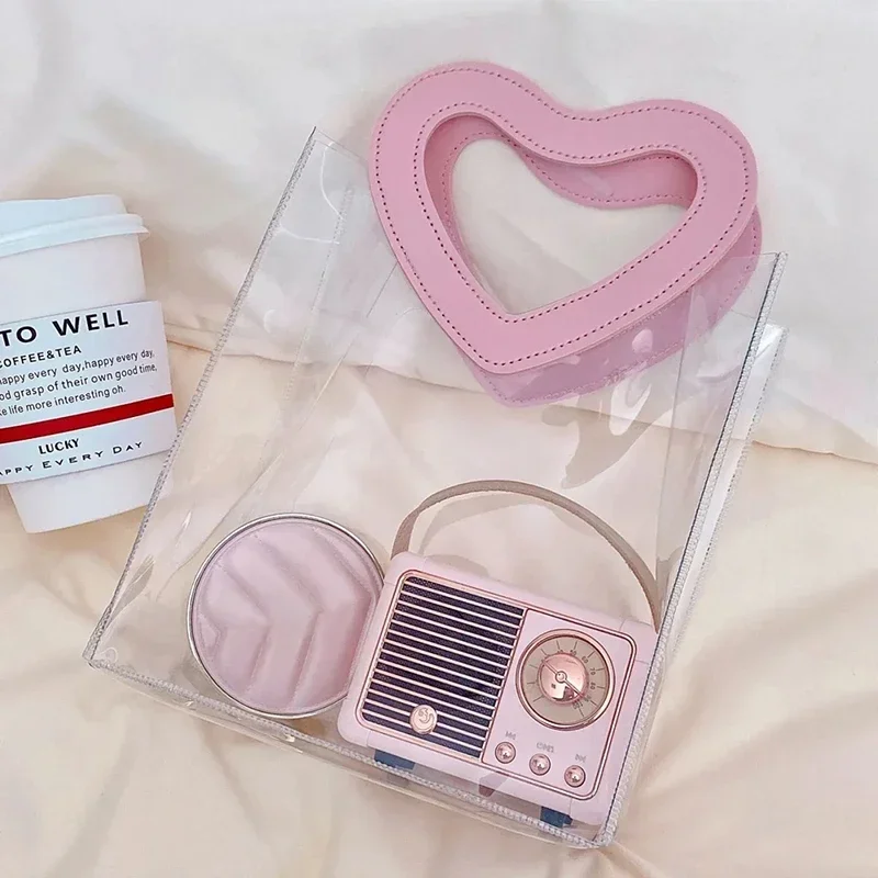 1–10PCS Transparent PVC Gift Bags Waterproof Candy Shopping Handbag with Love or Square... - SKU TPGB1849 - UGI Packaging