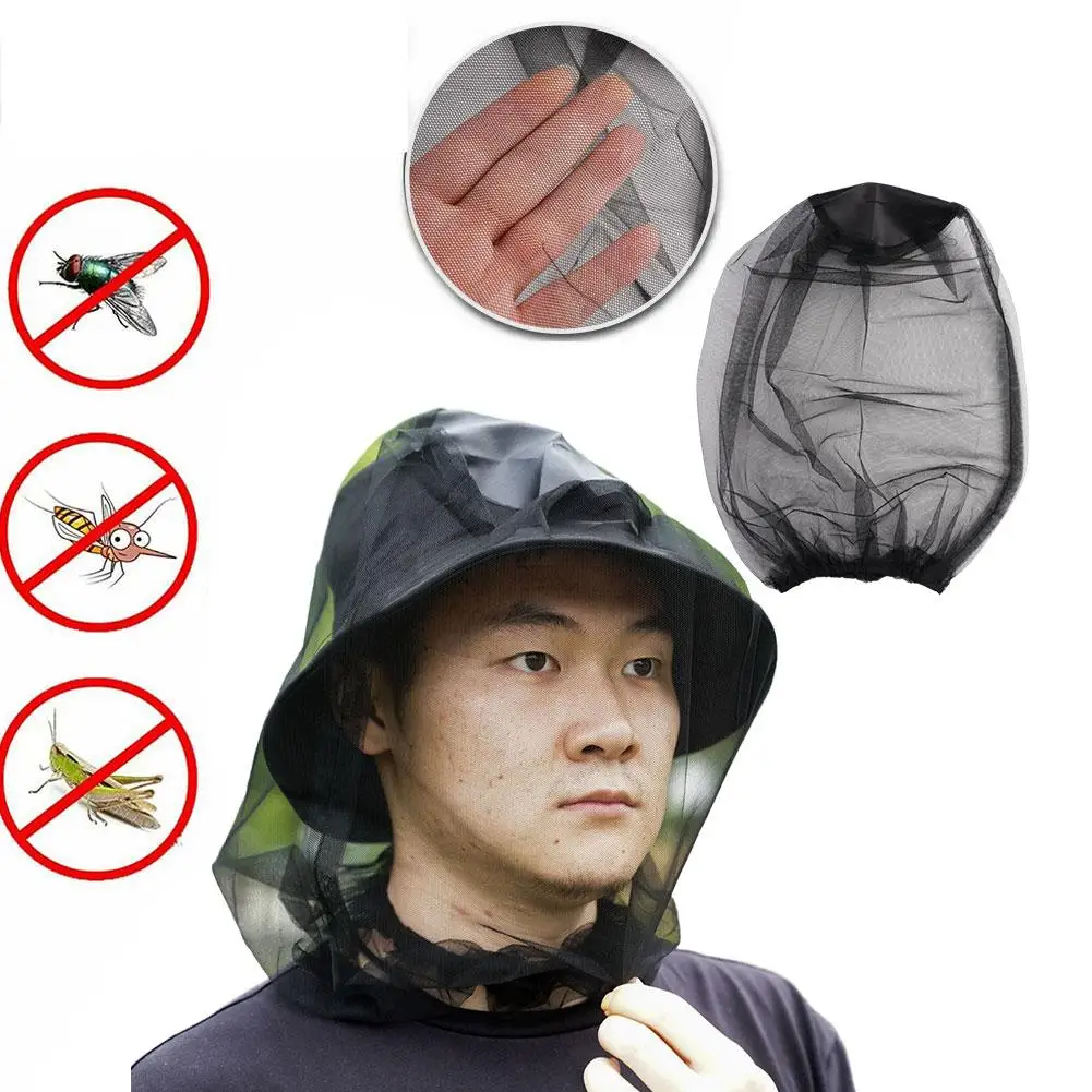 Anti Mosquito Insect Hat Bug Mesh for Outdoor Fishing Cap Head Net Face Protector Camping Travel Hiking Hats Garden Supplies