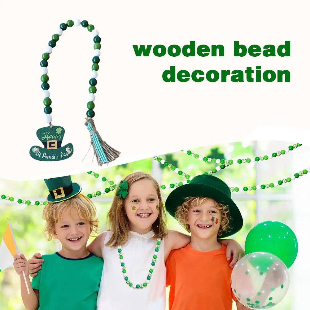 

Shamrocks Ornaments Festive Carnival Beads With Fringe Wall Suspension Decoration Pendant For St Patrick's Day Tree Table D G7V0