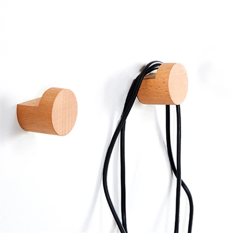 

New Wood Hook Kitchen Wall Key Holder Clothes Hat Solid Wood Hook Cute Room Decor Hook For Home Room Decoration Accessories