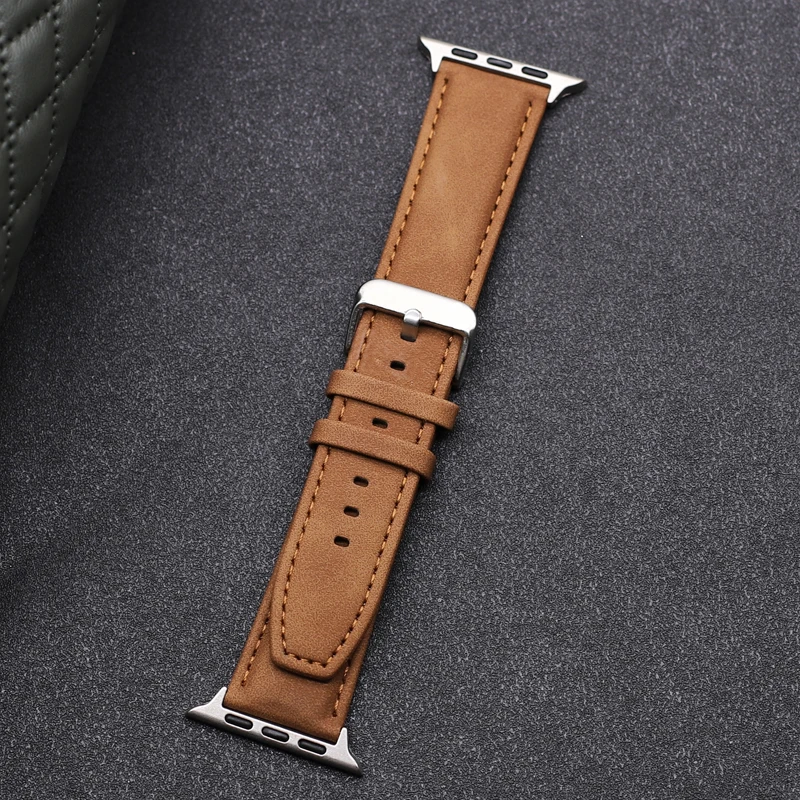 Elegant Leather-Silicone Hybrid Watch Band Bracelet