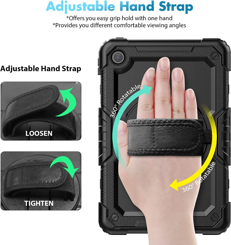 Shockproof para Lenovo Tab Capa Kickstand com Protetor de Tela Alça de Ombro M10 3rd Tb328fu M10 hd Tb-x306f 10.1 Tb-x306f Case - Imagem 4