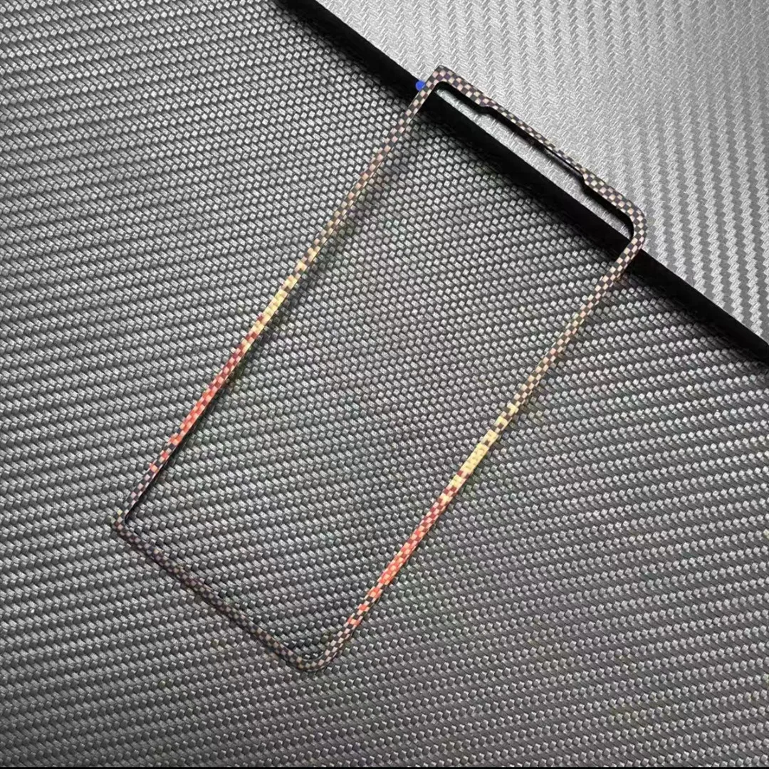 Premium Aramid Carbon Fiber MagSafe Case – Matte Sunset, Bulletproof, Thin & Magnetic Wireless Cover