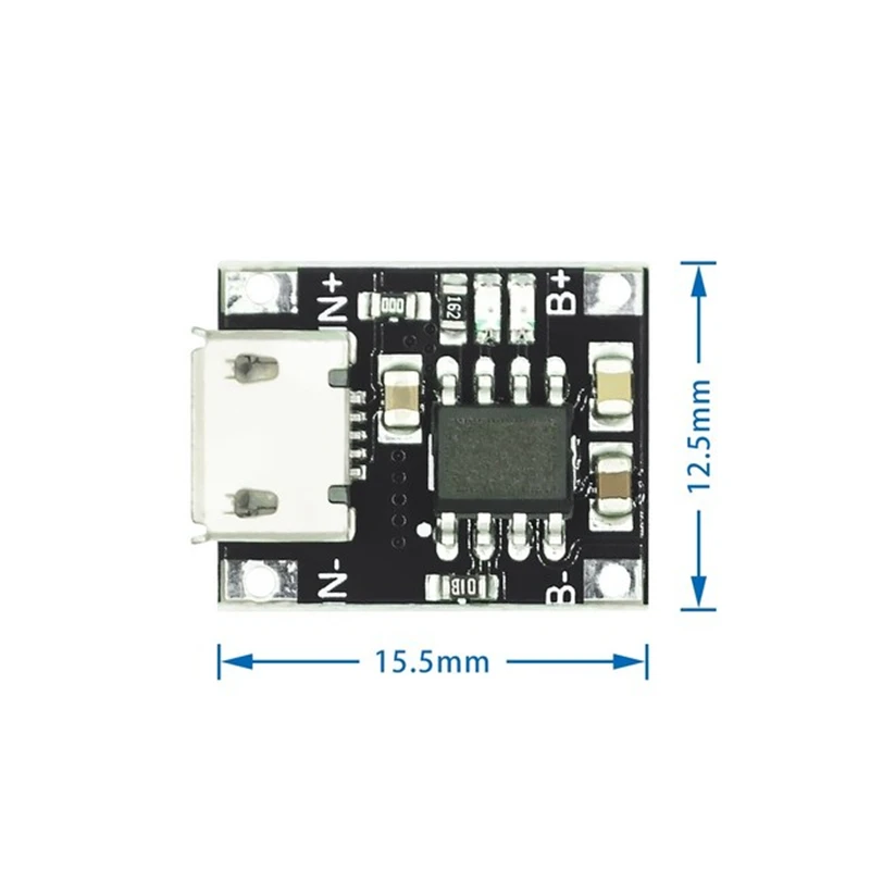 18650 Lithium Batterij 3.7V 3.6V 4.2V Lithium Batterij Opladen Bord 1a Overschrijding En Overontlading Bescherming Tp4056