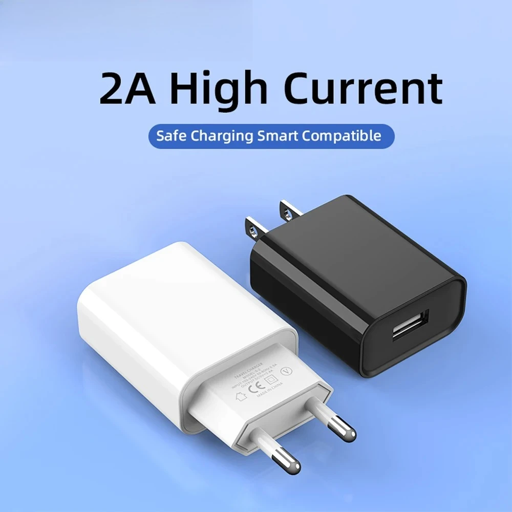10W USB High Power 2A Current Fast Charging Mobile Phone Wall Adapter Charger For iPhone 15 16 Pro Max Xiaomi 15 Samsung Galaxy