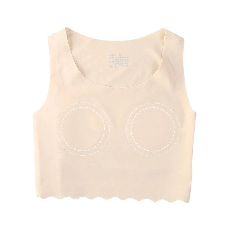 HaleyChan Summer Women's Chest Binder Ice Silk Crop Top for Trans