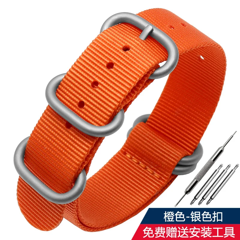 Tactical Green Black Nylon Military Strap - Waterproof Replacement Band