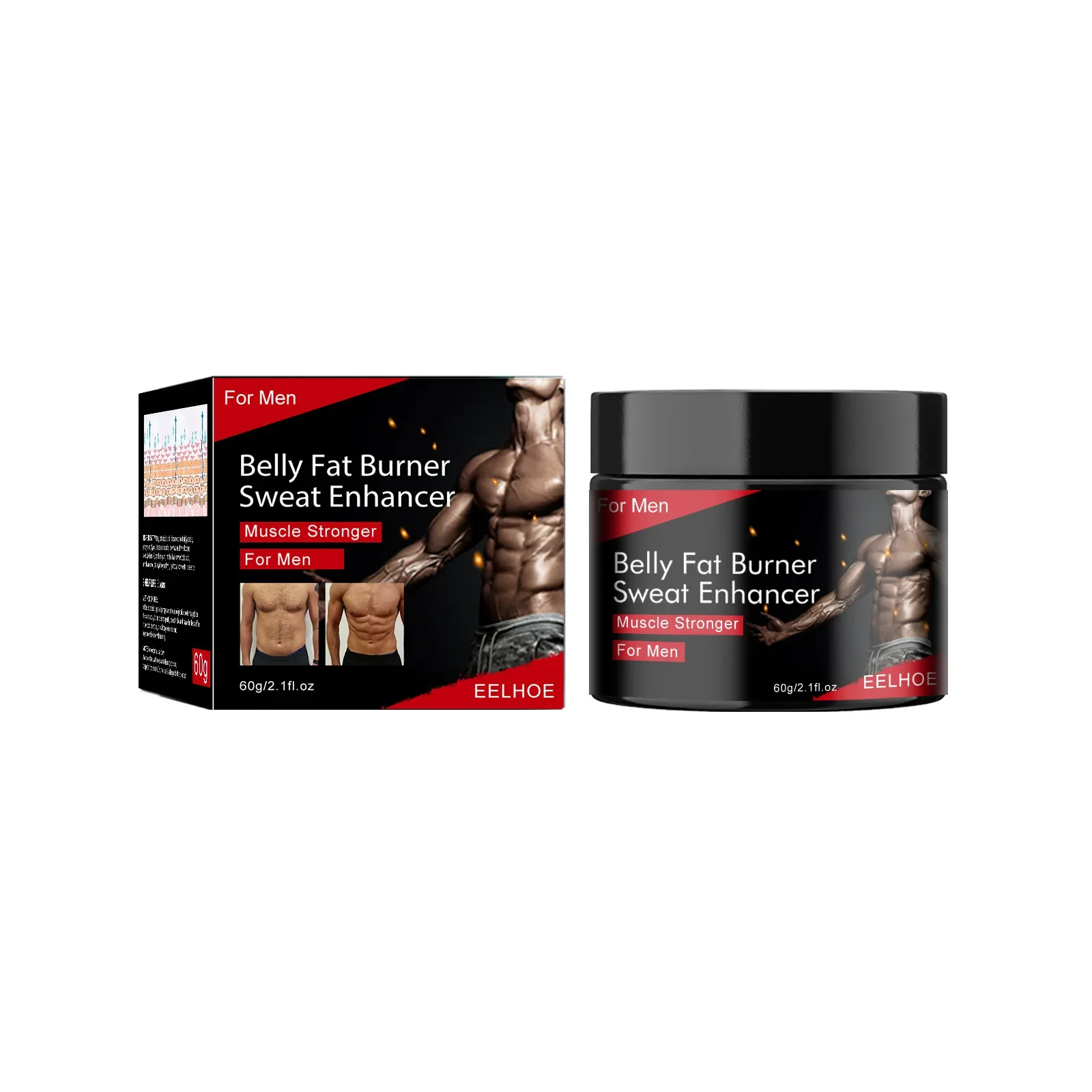 Abdominal Trainer 1pc Eelhoe Abdominal Cream Men's and Women's Shaping Cream Exercise Strengthening Muscle Exercise Sweating Line Massage