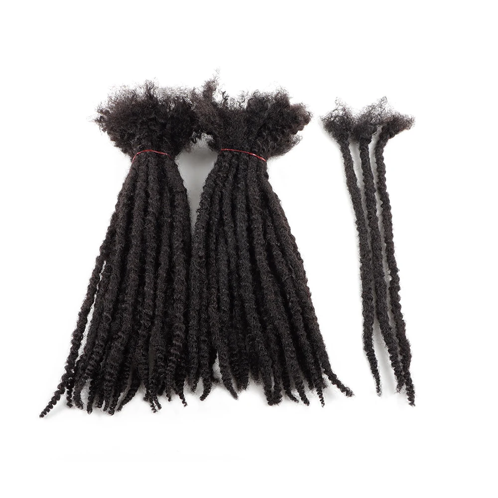 AHVAST Textured Locs 8-30inch 0.4 0.6 and 0.8 Thickness Options 100% Real Human Hair Dreadlock Extensions for Man/Women Handmade