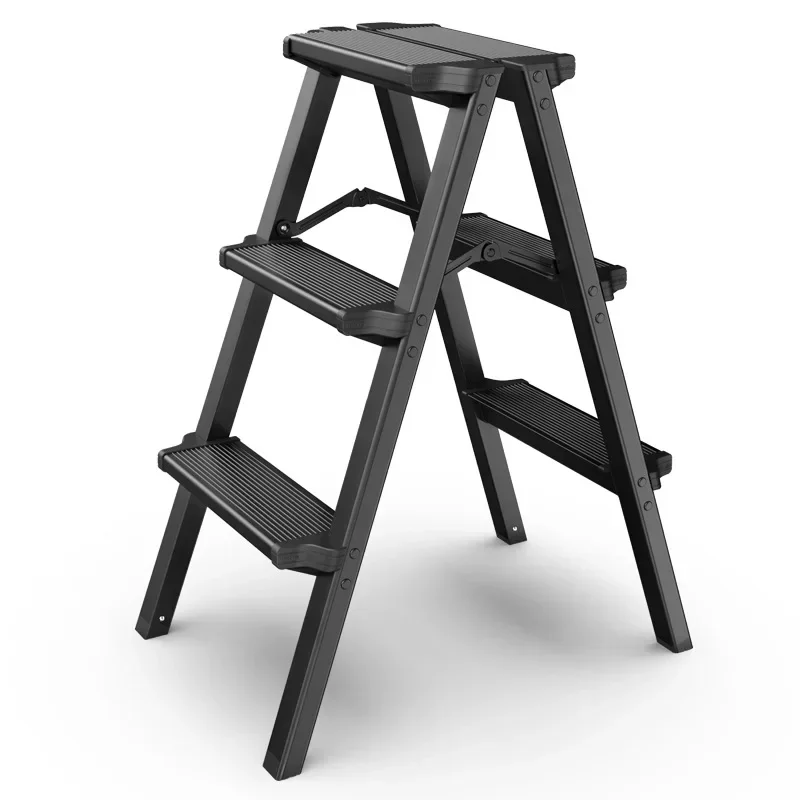 Household Folding Thickened Aluminum Alloy Herringbone Ladder Indoor Climbing Three or Four Steps Small folding ladder chair