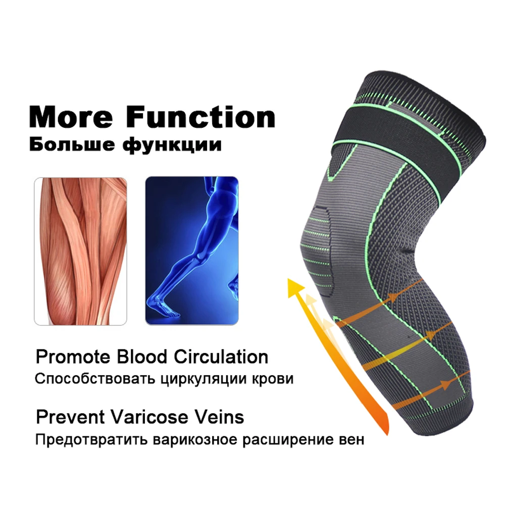 1Pcs/2Pcs Full Leg Sleeves Long Compression Leg Sleeve Knee