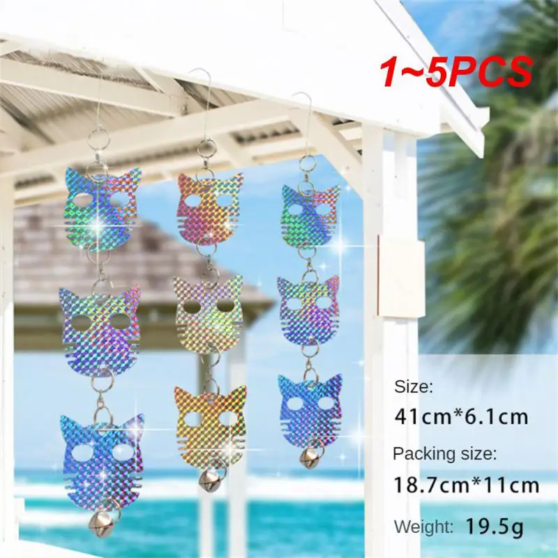 

1~5PCS Reflector Color Belt Garden Decoration Cat Head Double-sided Reflection Double-sided Laser Strong Reflection