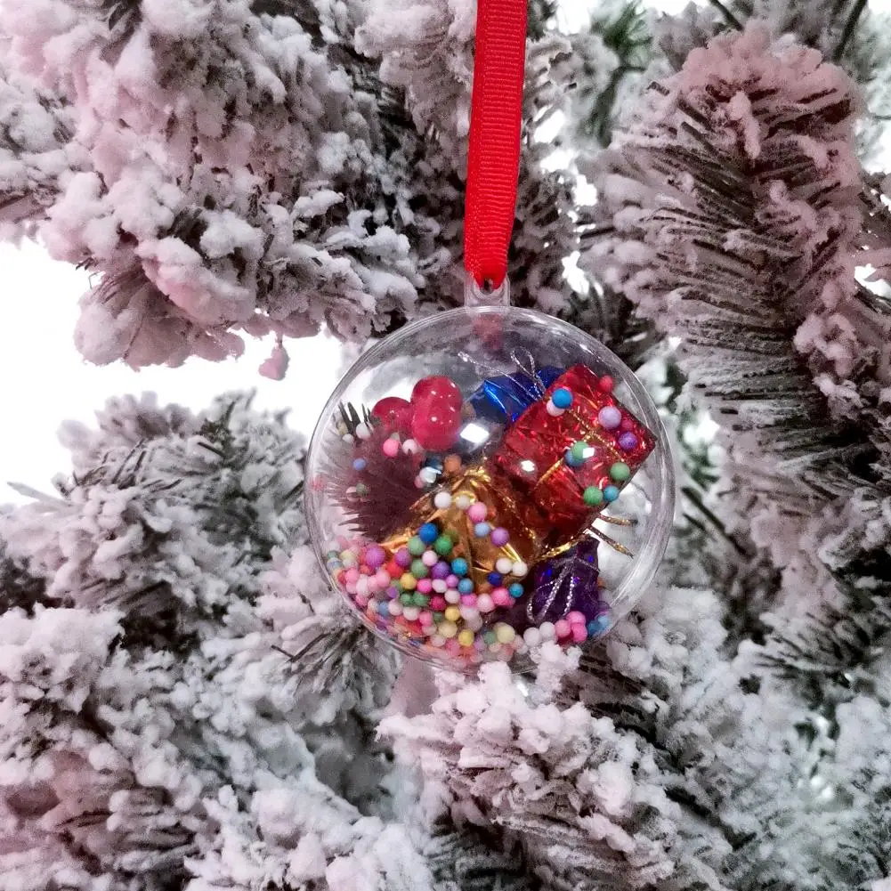 

Diy рождественские шары пластиковое Рождественское украшение, прозрачные Рождественские шары, украшения «сделай сам», поделки для украшения дерева, свадьбы