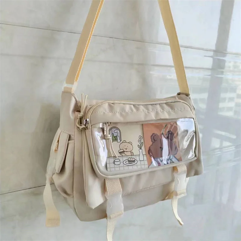 Waterproof Nylon Crossbody Bags for Women Shoulder Bags Youth Fashion Ladies Handbag Messenger Bag Teenagers Girls School Bags