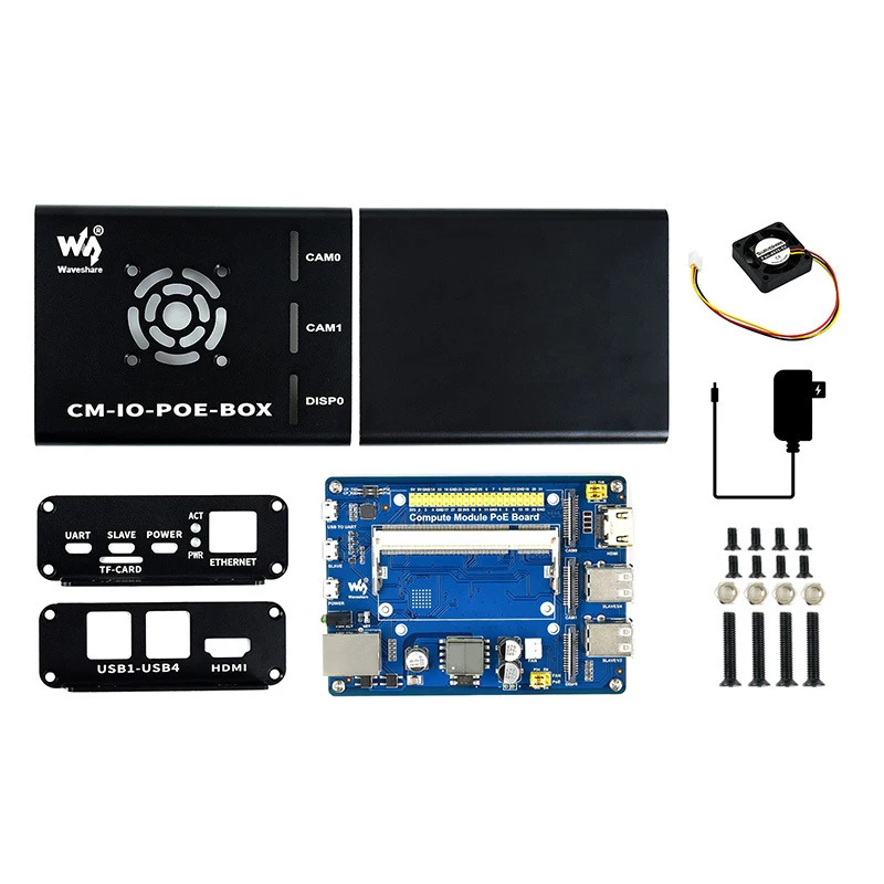 Raspberry Pi CM3 Lite Waveshare CM-IO-POE-BOX,  ̽ Ȯ