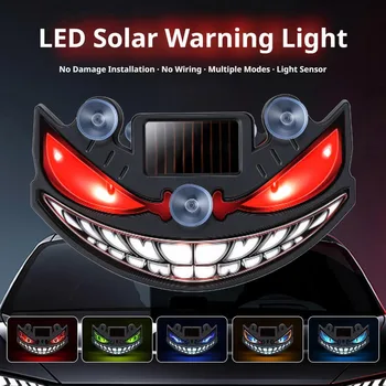Luci LED Dinamiche a Effetto Occhio di Neon, Occhi del Diavolo, Segnalazione Lampeggiante per Parabrezza, Luci Solari, Accessorio Atmosferico per Parabrezza