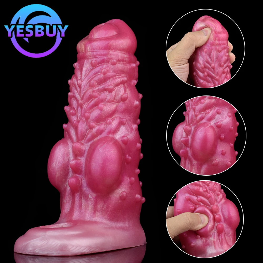 

YESBUY Silicone Wolf Teeth Sleeve Monster Dragon Penis Sheath Dick Enlargement Extender Anal Prostate Massager Sex Toy For Men