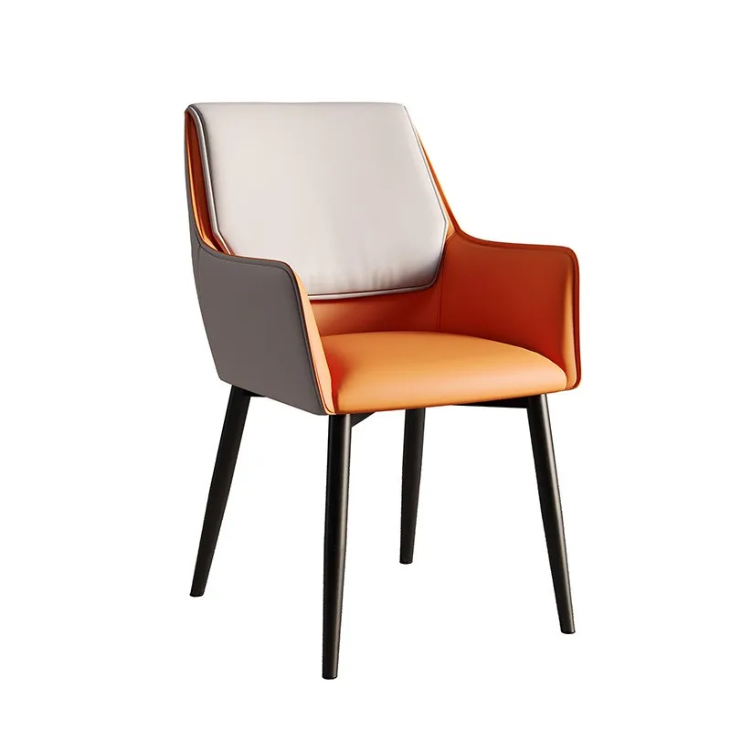 Realife Italian Style Minimalist Leisure Dining Chair Home Use Microfiber Leather Soft Bag Chair Thickened And Wear-Resistant