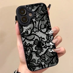Elegant Lace Floral Pattern Phone Case Cover for Realme 9 Pro Plus 5G (TOYB - 374TYK1A1)