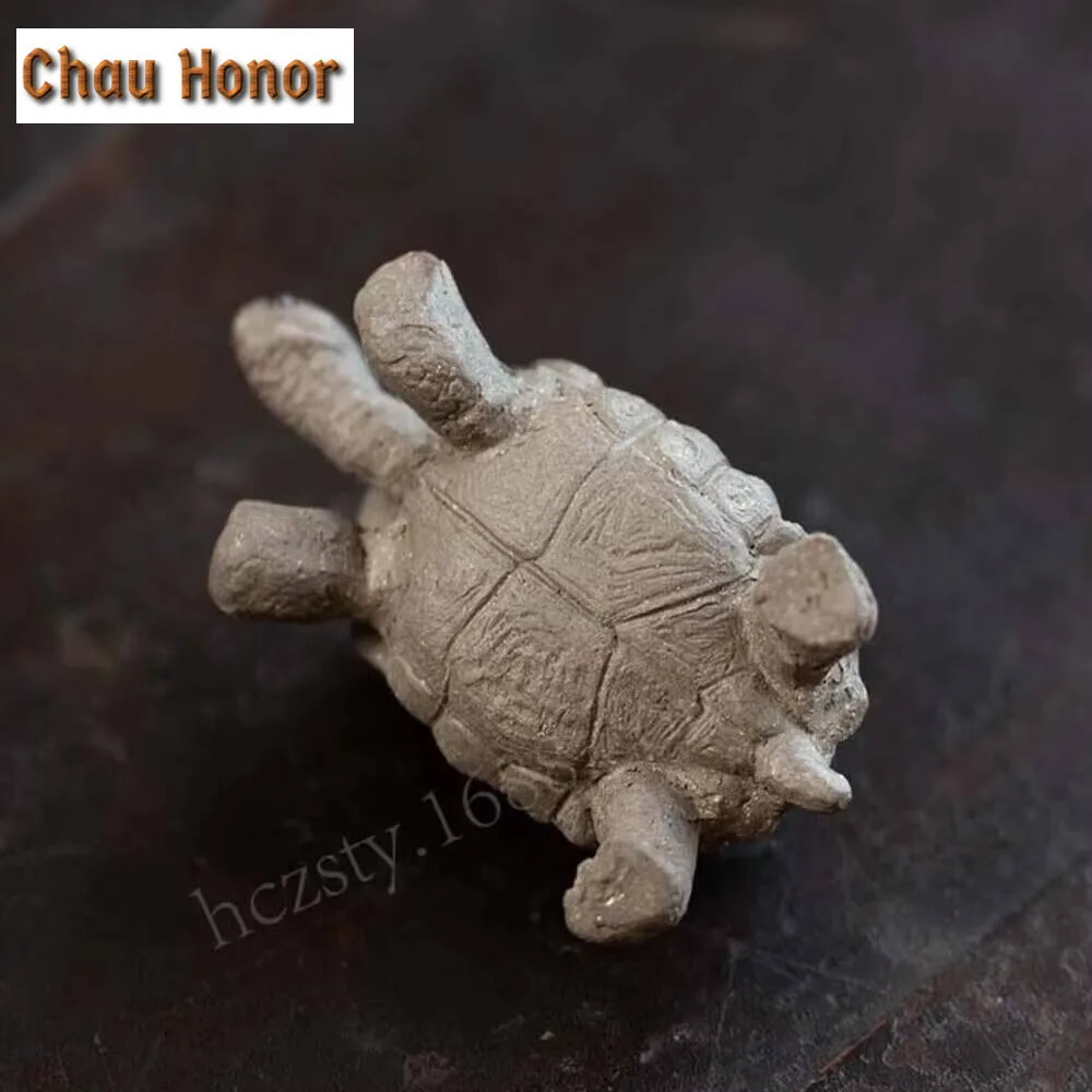 Yixing Zisha Rich Tortoise Tea Pet Handmade Turtle Tea Figurine Zisha Sculpture Tea Ceremony Tea Statue Kung Fu Teaware  Craft