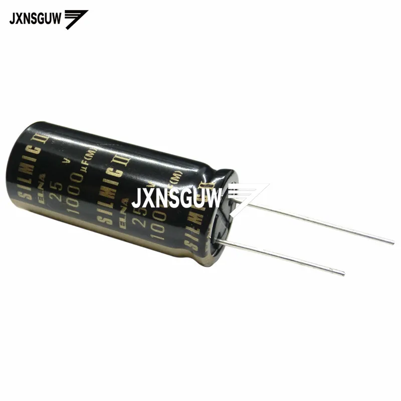 4PCS Original ELNA RFS SILMIC II 25V1000UF 16X35.5MM 1000uf/25v Silk fiber audio electrolytic capacitor SILMICII 1000UF 25V