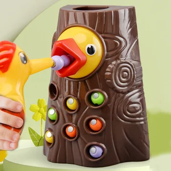 Woodpecker Magnetic Worm Catching Toy 1