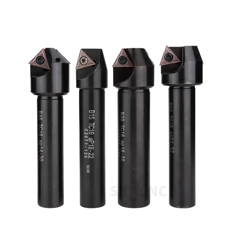 RIGTIP Chamfering cutter Countersink Bar Indexable Chamfer Milling Cutter Tool Holder 30 45 60 Degree TC AP C20 C16