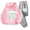 Cinnamoroll Kids Sweatshirt Kawaii Girls Clothing Hoodie Set Anime Boys Clothes Soft Pullover Cozy Fabric
